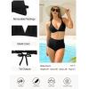 Ocean Blues Women’s Triangle Bikini Top V-Neck Swimsuit Top(Black)