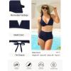 Ocean Blues Women’s Triangle Bikini Top V-Neck Swimsuit Top(Navy Blue)