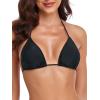 Ocean Blues Women’s Triangle Bikini Top(Black -Us)