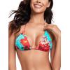 Ocean Blues Women’s Triangle Bikini Top(Blue Floral -Us)