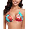 Ocean Blues Women’s Triangle Bikini Top(Blue Floral -Us)