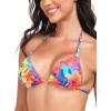 Ocean Blues Women’s Triangle Bikini Top(Colorful Floral)