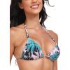 Ocean Blues Women’s Triangle Bikini Top(Leaf Print)