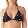 Ocean Blues Women’s Triangle Bikini Top(White & Black Dot)