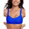 Ocean Blues Women’s Bandeau Bikini Top Padded Swimsuit Top with Adjustable Straps(Royal Blue)