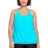 Ocean Blues Women’s Plus Size Tankini Top Only Loose Fit Blouson Tankini Bathing Suit Top(Sky Blue)