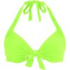 Ocean Blues Women’s Push Up Bikini Top Halter Swimsuit Top(Neon Green)