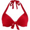 Ocean Blues Women’s Push Up Bikini Top Halter Swimsuit Top(Red)