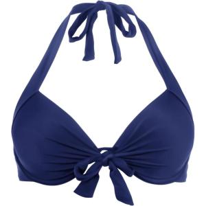 Ocean Blues Women’s Push Up Bikini Top Halter Swimsuit Top(Navy Blue)