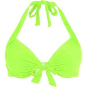 Ocean Blues Women’s Push Up Bikini Top Halter Swimsuit Top(Neon Green)