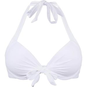 Ocean Blues Women’s Push Up Bikini Top Halter Swimsuit Top(White)