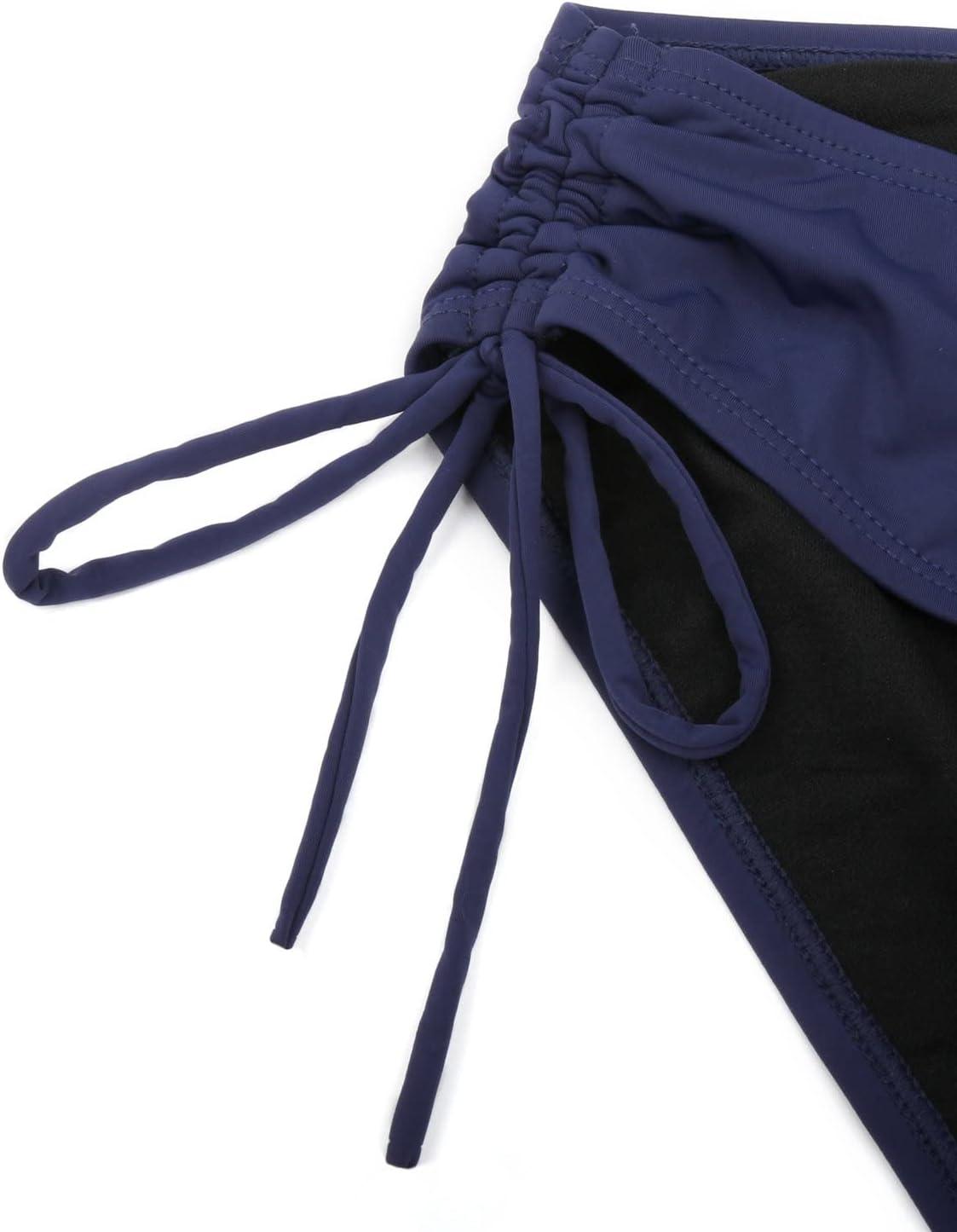 image:imageOcean Blues Womens Full Coverage Swim Bottom Tie Sides Bikini BottomNavy Blue 2