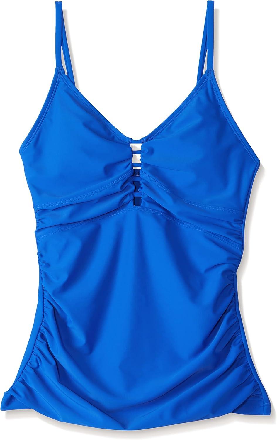 image:imageOcean Blues Womens Retro Tankini Swimsuit Shirring Tummy Control Tankini Top OnlyRoyal Blue