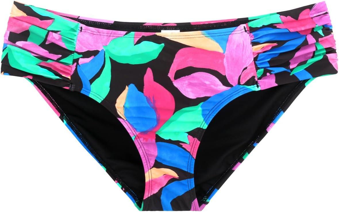 image:imageOcean Blues Womens Ruched Sides Bikini Bottom Medium Coverage Bikini BottomColorful Leaves