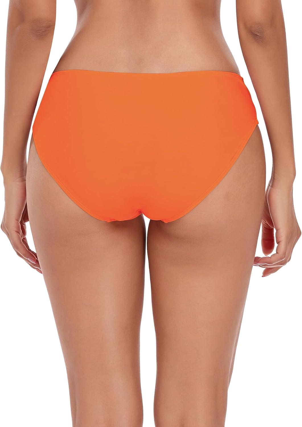 image:imageOcean Blues Womens Strappy Bikini Bottom Full Coverage Swim BriefsOrangered