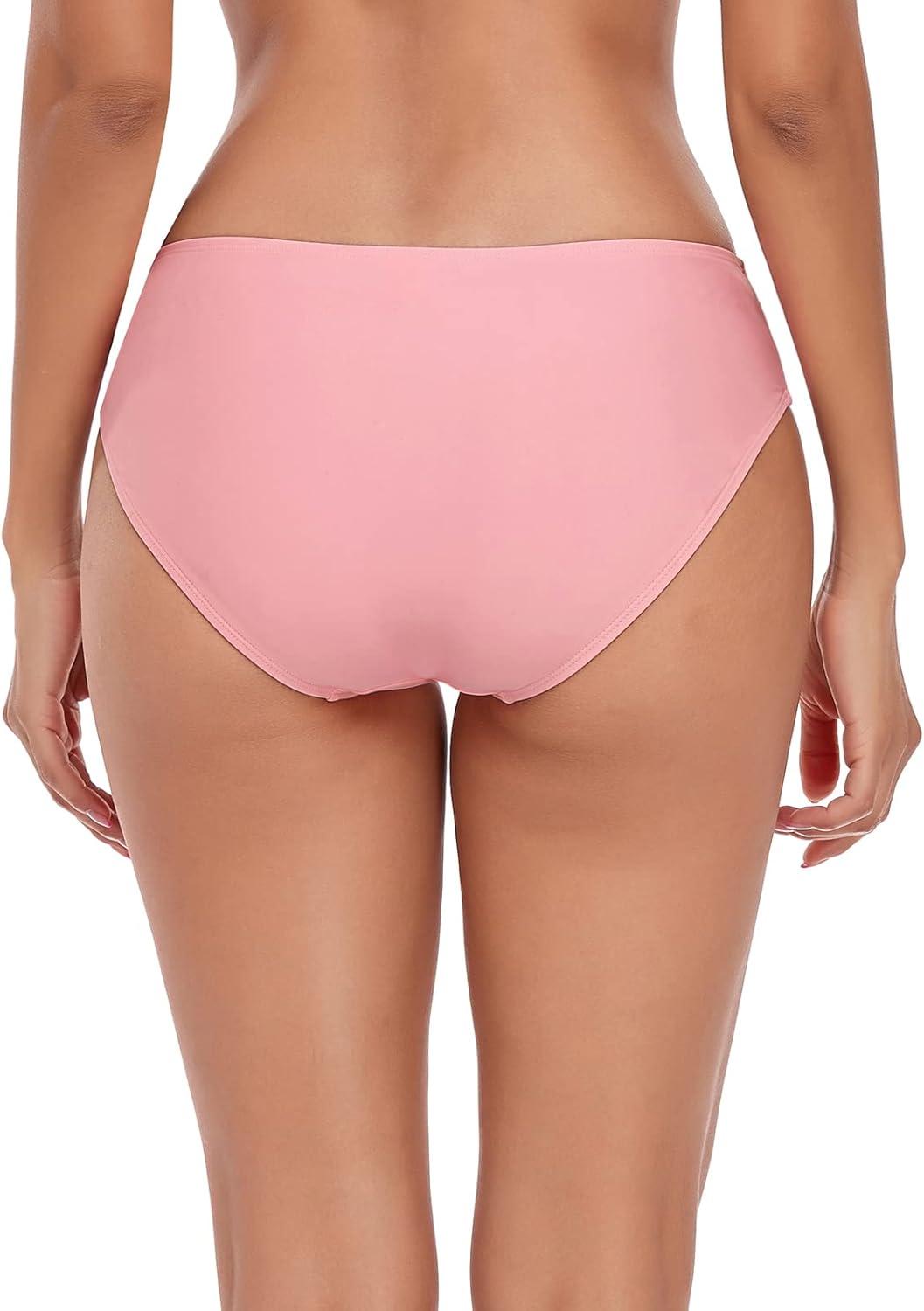 image:imageOcean Blues Womens Strappy Bikini Bottom Full Coverage Swim BriefsPink