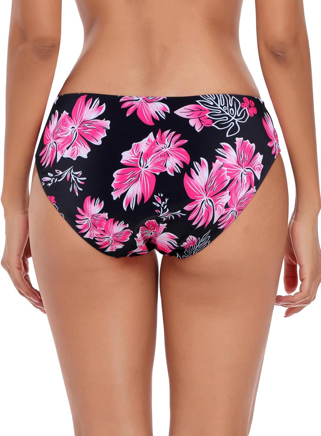image:imageOcean Blues Womens Strappy Bikini Bottom Full Coverage Swim BriefsRose Redbud