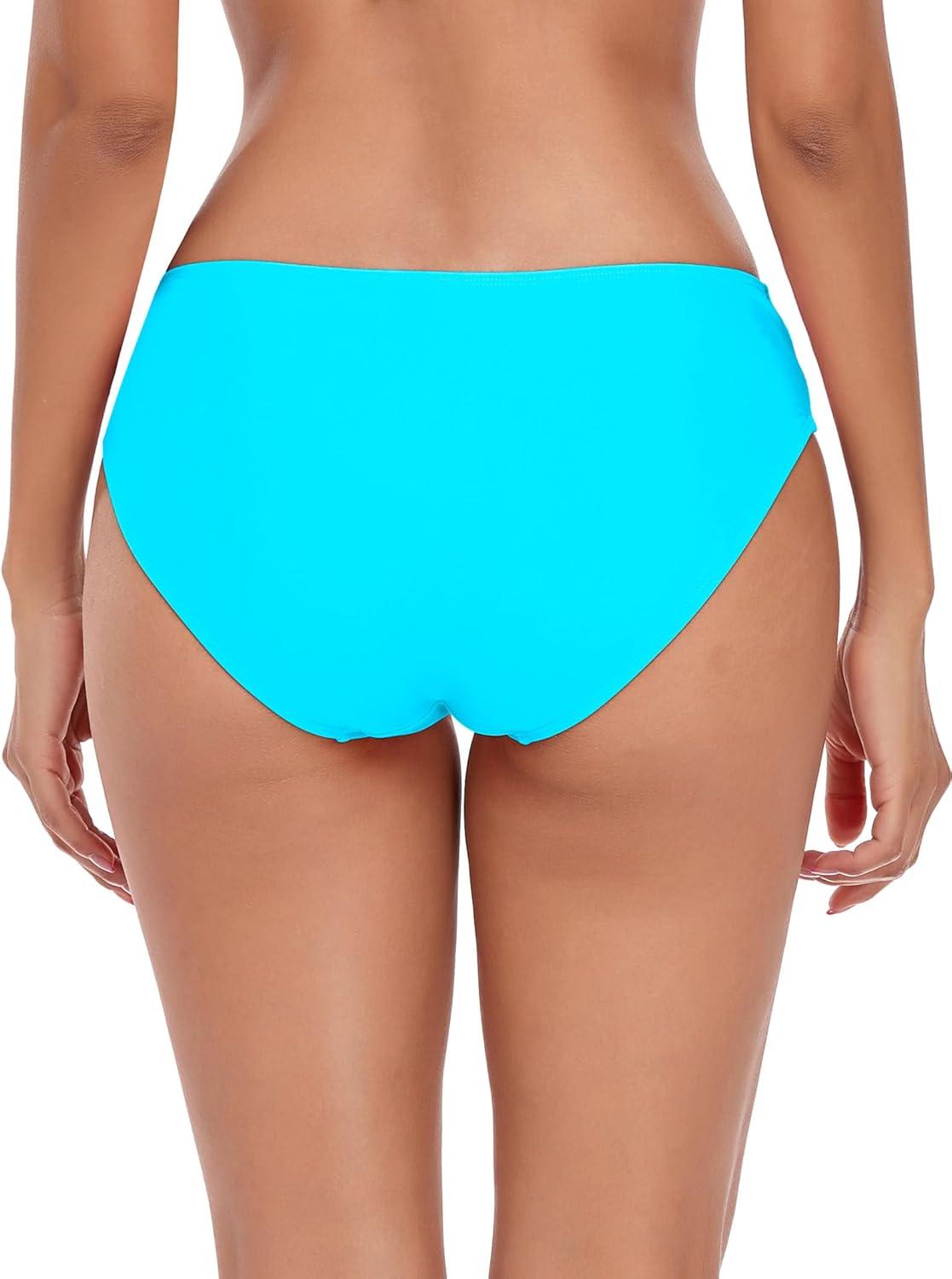 image:imageOcean Blues Womens Strappy Bikini Bottom Full Coverage Swim BriefsSky Blue