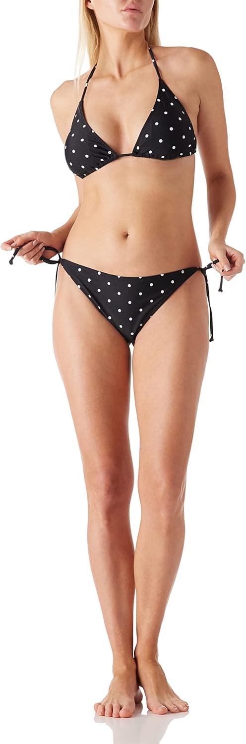 image:imageOcean Blues Womens Triangle Bikini BottomWhite Black Dot