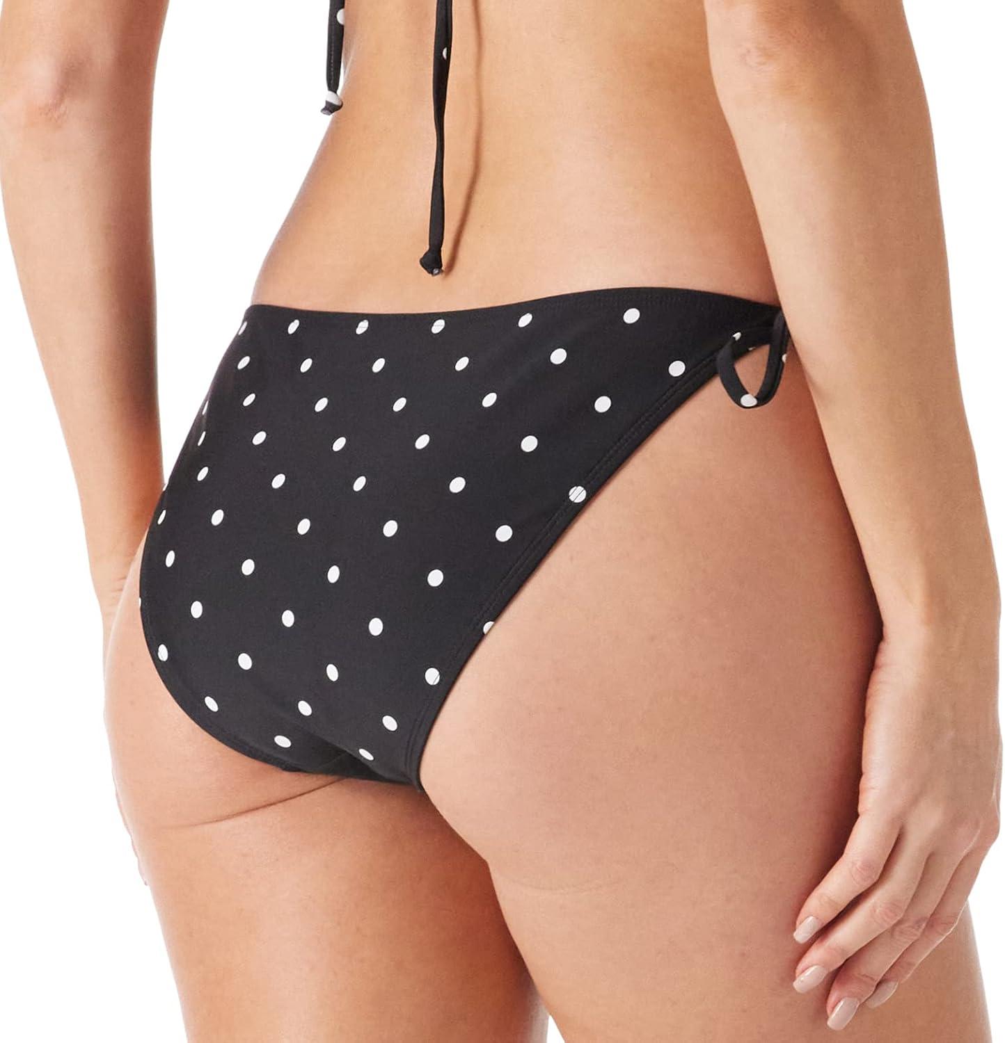 image:imageOcean Blues Womens Triangle Bikini BottomWhite Black Dot