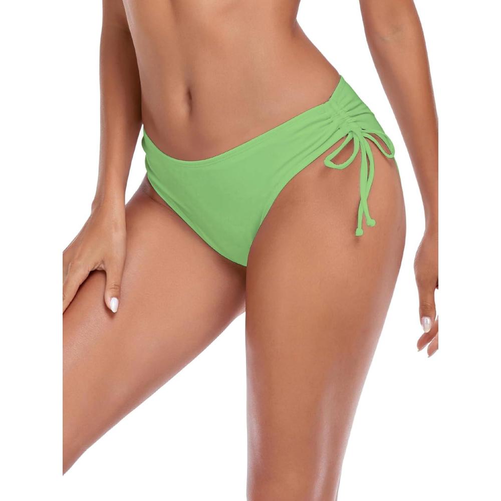 image:imageOcean Blues Womens Full Coverage Swim Bottom Tie Sides Bikini BottomAvocadd Green