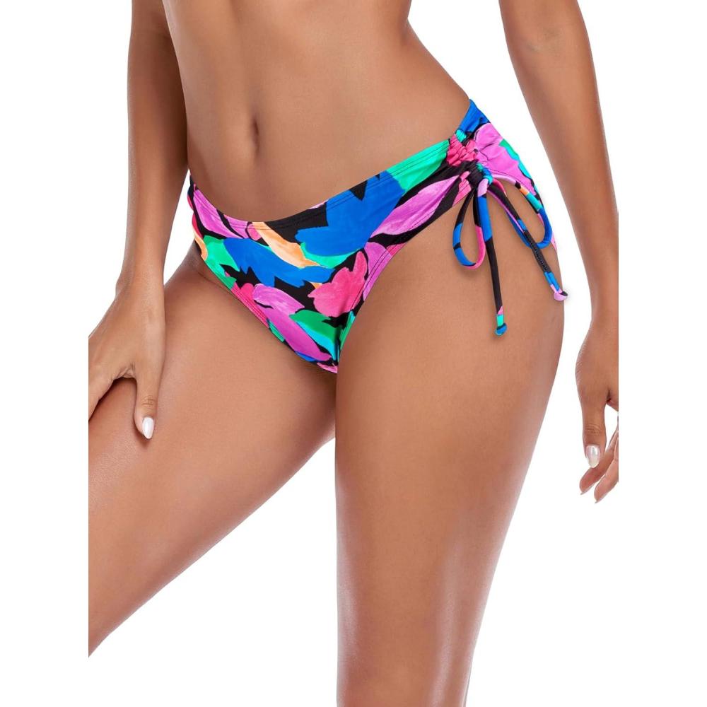 image:imageOcean Blues Womens Full Coverage Swim Bottom Tie Sides Bikini BottomColorful Leaves