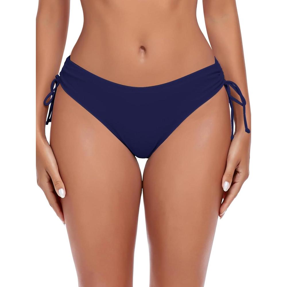 image:imageOcean Blues Womens Full Coverage Swim Bottom Tie Sides Bikini BottomNavy Blue 2