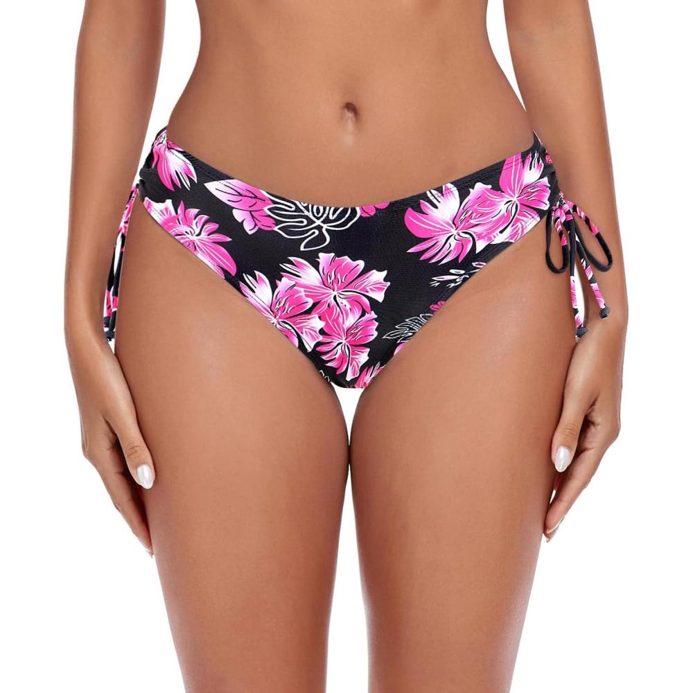 image:imageOcean Blues Womens Full Coverage Swim Bottom Tie Sides Bikini BottomRose Redbud