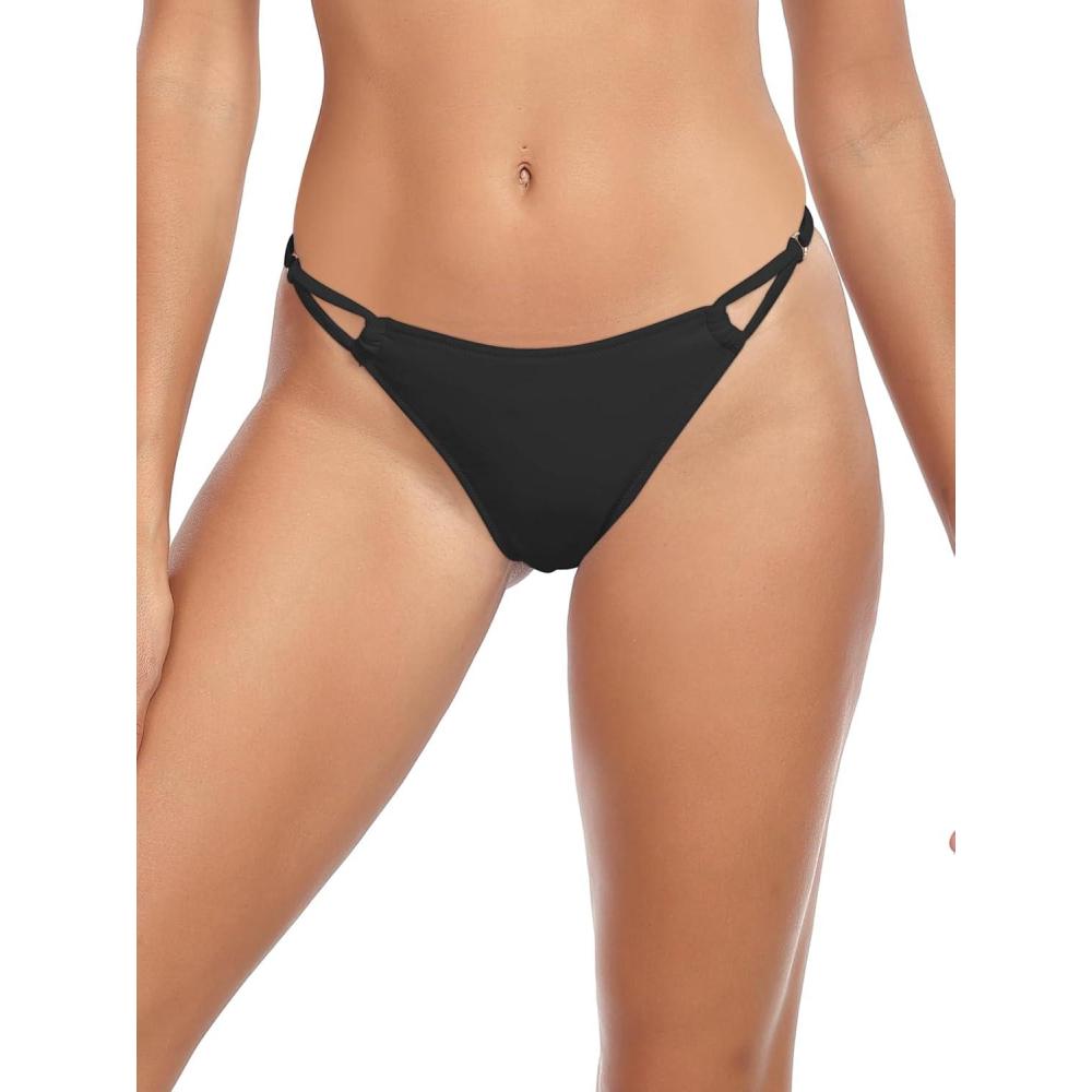 image:imageOcean Blues Womens Thong Bikini BottomBlack