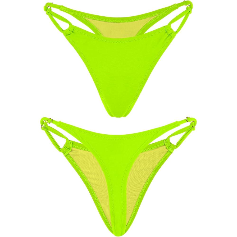 image:imageOcean Blues Womens Thong Bikini BottomNeon Green