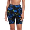 Ocean Blues Women’s 8″ High Waisted Swim Shorts with Pockets Tummy Control Board Shorts UPF 50+ Beach Shorts(Leaf Print)