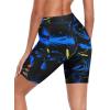 Ocean Blues Women’s 8″ High Waisted Swim Shorts with Pockets Tummy Control Board Shorts UPF 50+ Beach Shorts(Leaf Print)