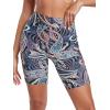 Ocean Blues Women’s 8″ High Waisted Swim Shorts with Pockets Tummy Control Board Shorts UPF 50+ Beach Shorts(Paisley Floral)