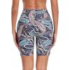 Ocean Blues Women’s 8″ High Waisted Swim Shorts with Pockets Tummy Control Board Shorts UPF 50+ Beach Shorts(Paisley Floral)