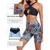 Ocean Blues Women’s 8″ High Waisted Swim Shorts with Pockets Tummy Control Board Shorts UPF 50+ Beach Shorts(Paisley Floral)
