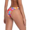Ocean Blues Women’s Cheeky Brazilian Cut Bikini Bottom(Colorful Floral)