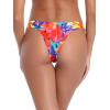 Ocean Blues Women’s Cheeky Brazilian Cut Bikini Bottom(Colorful Floral)