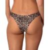 Ocean Blues Women’s Cheeky Brazilian Cut Bikini Bottom(Leopard)