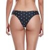 Ocean Blues Women’s Cheeky Brazilian Cut Bikini Bottom(Polka Dot)