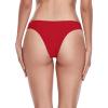 Ocean Blues Women’s Cheeky Brazilian Cut Bikini Bottom(Red)