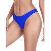 Ocean Blues Women’s Cheeky Brazilian Cut Bikini Bottom(Royal Blues)