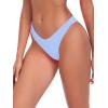Ocean Blues Women’s Cheeky Brazilian Cut Bikini Bottom(Sea Blue)