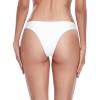 Ocean Blues Women’s Cheeky Brazilian Cut Bikini Bottom(White -)