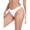 Ocean Blues Women’s Cheeky Brazilian Cut Bikini Bottom(White -)