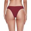 Ocean Blues Women’s Cheeky Brazilian Cut Bikini Bottom(Wine Red)