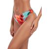 Ocean Blues Women’s Cheeky High Leg Bikini Bottom Mid Rise Swim Bottom(Blue Floral)