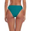 Ocean Blues Women’s Cheeky High Leg Bikini Bottom Mid Rise Swim Bottom(Dark Teal)