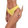 Ocean Blues Women’s Cheeky High Leg Bikini Bottom Mid Rise Swim Bottom(Lemon Yellow)