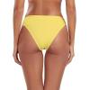 Ocean Blues Women’s Cheeky High Leg Bikini Bottom Mid Rise Swim Bottom(Lemon Yellow)