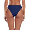 Ocean Blues Women’s Cheeky High Leg Bikini Bottom Mid Rise Swim Bottom(Navy Blue)